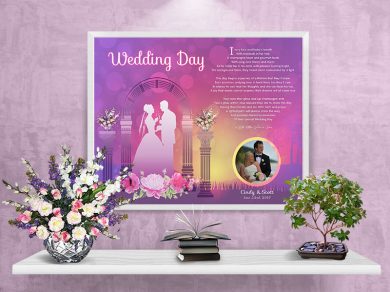 Wedding Sunset Arch Personalized Framed Art Poem on Wall Wedding Sunset Arch Personalized Framed Art Poem on Wall