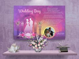 Sunset Arch Personalized Wedding Art Poem Canvas Print with Canvas Gallery Wrapped Edge