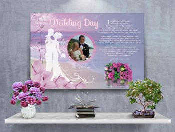 Poster Wedding Beach Canvas Gallery Wrapped Art Poem